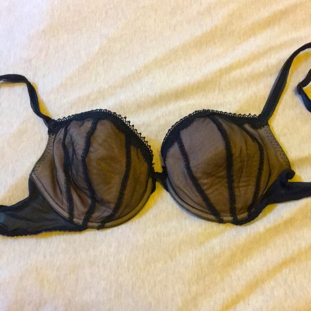 Scalloped lace and mesh beautiful bra